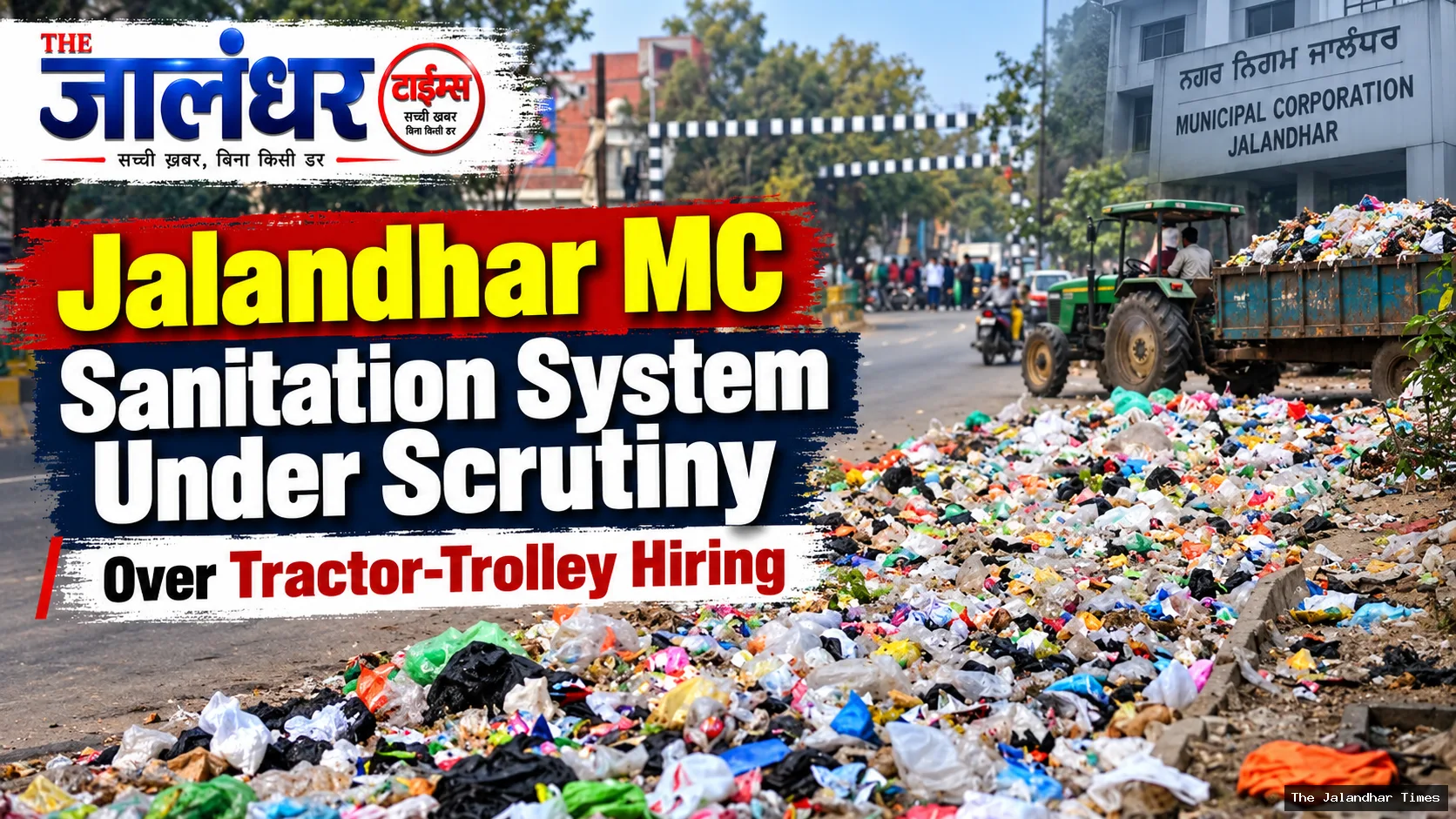 Tractor-trolleys deployed for garbage lifting as questions are raised over Jalandhar Municipal Corporation sanitation procurement