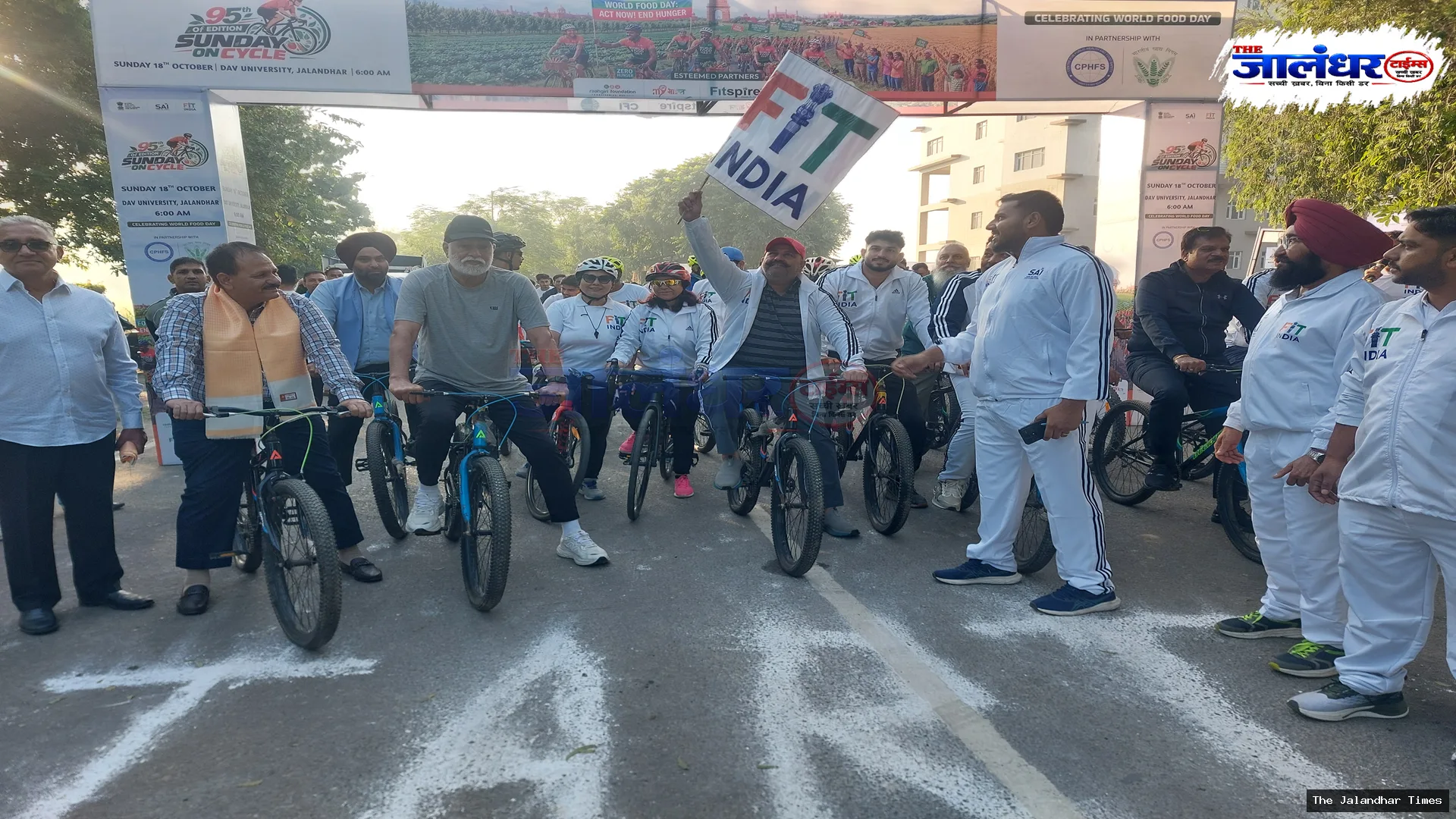 More than 500 participants join SAI Sundays on Cycle event at DAV University Jalandhar