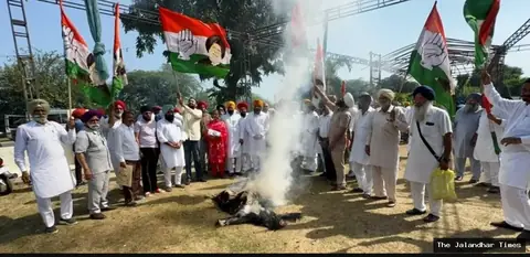 Ludhiana: Congress Holds Protest Over Electoral Roll Row, Demands CEC Gyanesh Kumar’s Resignation