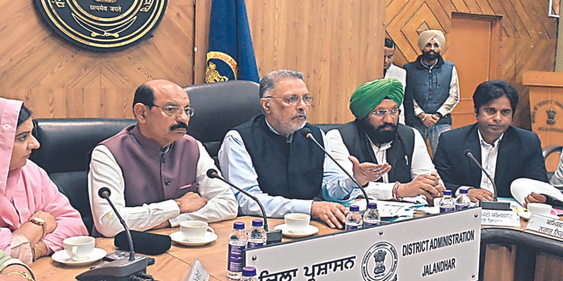 Punjab Chief Minister Health Scheme registration review meeting Jalandhar