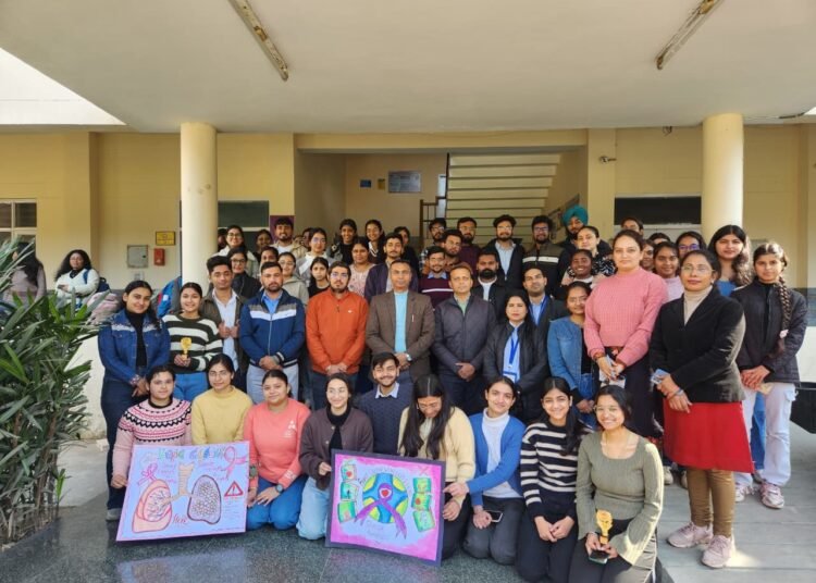 Cancer awareness competition at Dayanand Ayurvedic College Jalandhar