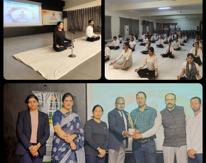 Innocent Hearts Group yoga session under Disha initiative for mental well-being students ESIC 75th anniversary